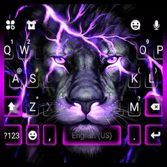 Lightning Neon Lion Keyboard T