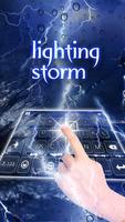 最新版、クールな Lightingstorm のテーマキーボ ポスター