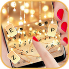 Tema Keyboard Golden Lights ícone