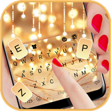 Golden Lights Tastatur-Thema Zeichen