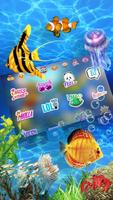 Fundo do Teclado 3D Live Fish imagem de tela 3