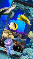 Фон клавиатуры 3D Live Fish скриншот 2