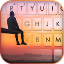 خلفية الكيبورد Lonely Man Sunset APK