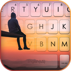 خلفية الكيبورد Lonely Man Sunset أيقونة
