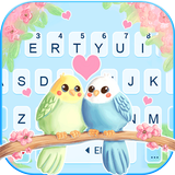 Fond de clavier Love Birds icône