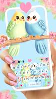 Fond de clavier Love Birds Affiche
