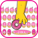 خلفية الكيبورد Love Donut APK