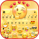 Fundo do Teclado Love Emoji Gr APK