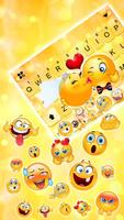 Fundo do Teclado Love Emojis G Cartaz