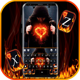 Fundo do Teclado Love Fire Man ícone