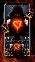 Фон клавиатуры Love Fire Man постер