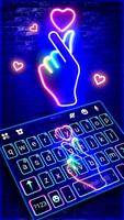 Teclado Love Heart Neon Cartaz