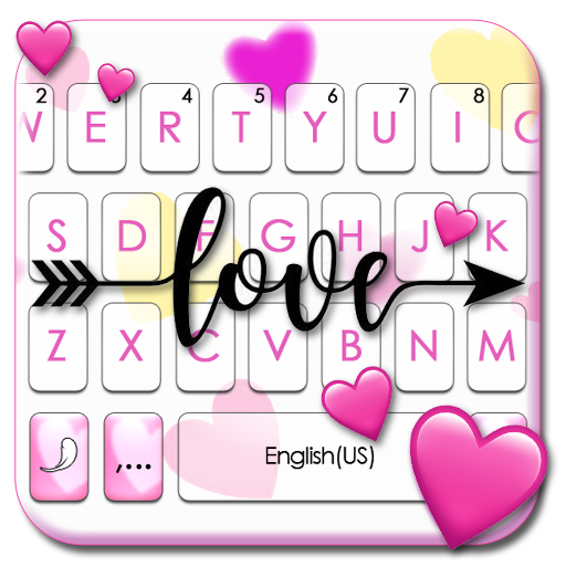 Tema Keyboard Love Hearts Arro