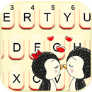 Love Kiss Penguin Keyboard The APK