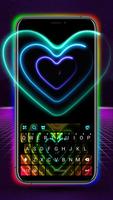 Fond de clavier Love LED Neon Affiche