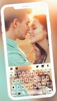 Tema Keyboard Love Photo Cartaz