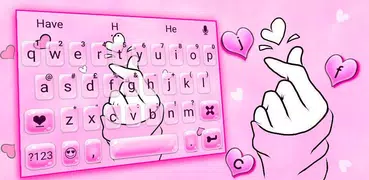 Love Pink Heart 主題鍵盤