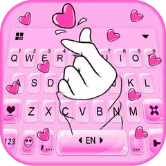 Love Pink Heart キーボード アプリダウンロード