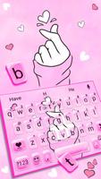 Teclado Love Pink Heart Cartaz