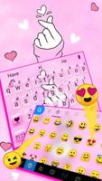 Teclado Love Pink Heart imagem de tela 2