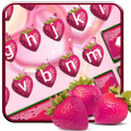 Love Red Stawberry Keyboard Theme