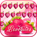 Love Red Strawberry 키보드 백그라운드