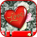 ثيم لوحة المفاتيح Love Rose He APK