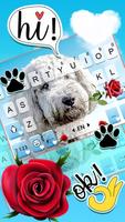 خلفية الكيبورد Love Rose Puppy تصوير الشاشة 1