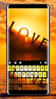 Fundo do Teclado Love Sunset Cartaz