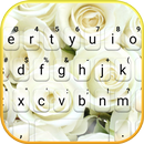 Love White Roses Tastatur-Them APK
