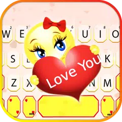 Love You Emoji Tema Tastiera