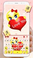 最新版、クールな Love You Emoji のテーマキー ポスター