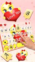 Tema Keyboard Love You Emoji imagem de tela 2