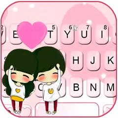 Lovely Couple Heart Keyboard T APK download