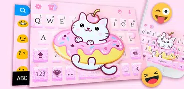 Lovely Cat Donuts Keyboard The