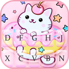 ikon Tema Keyboard Lovely Cat Donut