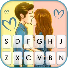 Lovely Cute Couple Tastatur-Th APK Herunterladen