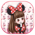 Lovely Bowknot Girl Keyboard Theme