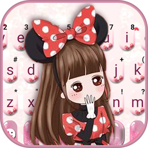 Lovely Bowknot Girl Tema Tasti