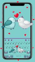 Fundo do Teclado Lovely Birds Cartaz
