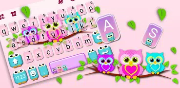 Tema Keyboard Lovely Owls