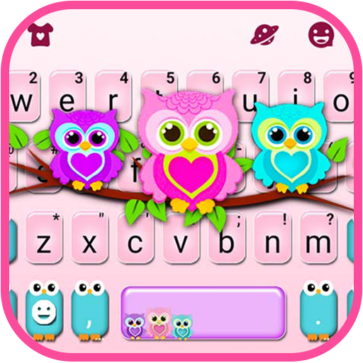 Tema Keyboard Lovely Owls
