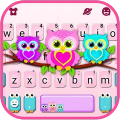 Baixar Tema Keyboard Lovely Owls XAPK