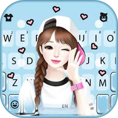 Lovely Sweet Girl Wallpapers Keyboard Background APK  for Android  – Download Lovely Sweet Girl Wallpapers Keyboard Background APK Latest  Version from 