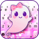 Lovely Pink Ghost Tema de tecl APK