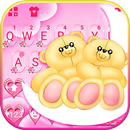 Lovely Teddy Rose Keyboard The APK