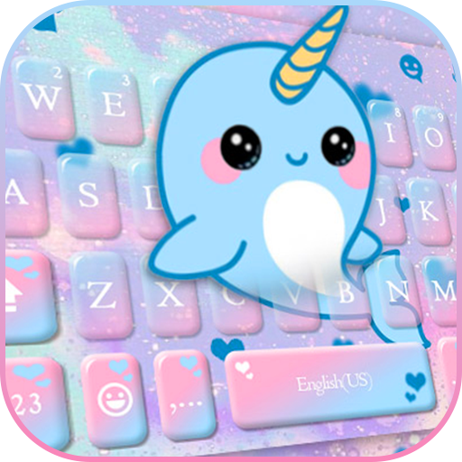 Lovely Unicorn Whale Teclado