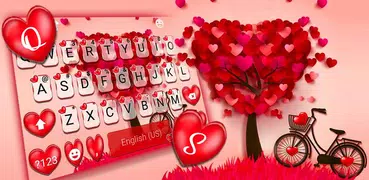 Lovely 3D Heart Teclado