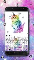 Tema Keyboard Colorful Cat poster