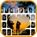 Tema Keyboard Lovers at Sunset APK